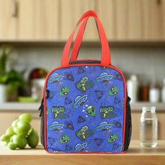 Smily kiddos joy lunch bag- Alien theme - Blue