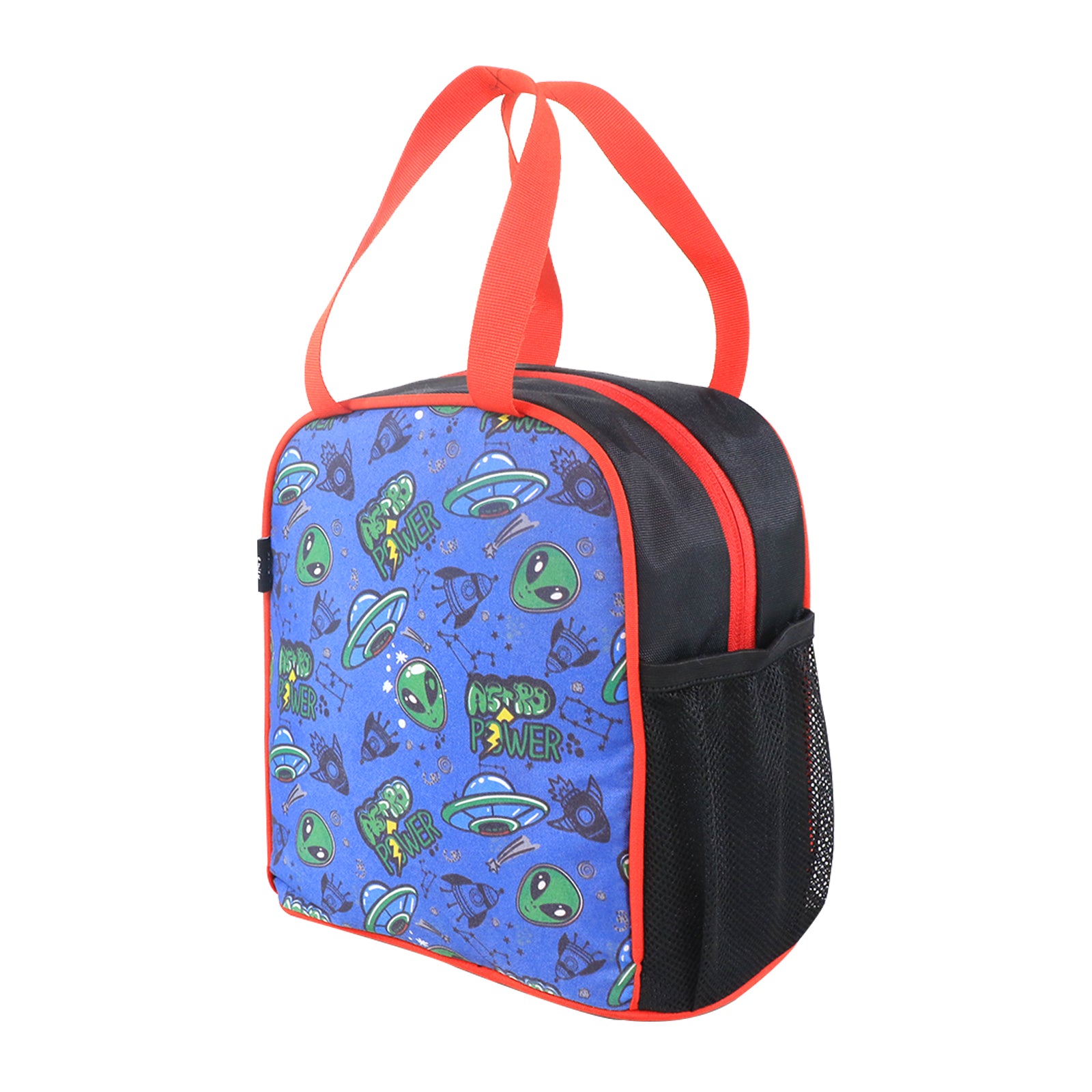 Smily kiddos joy lunch bag- Alien theme - Blue