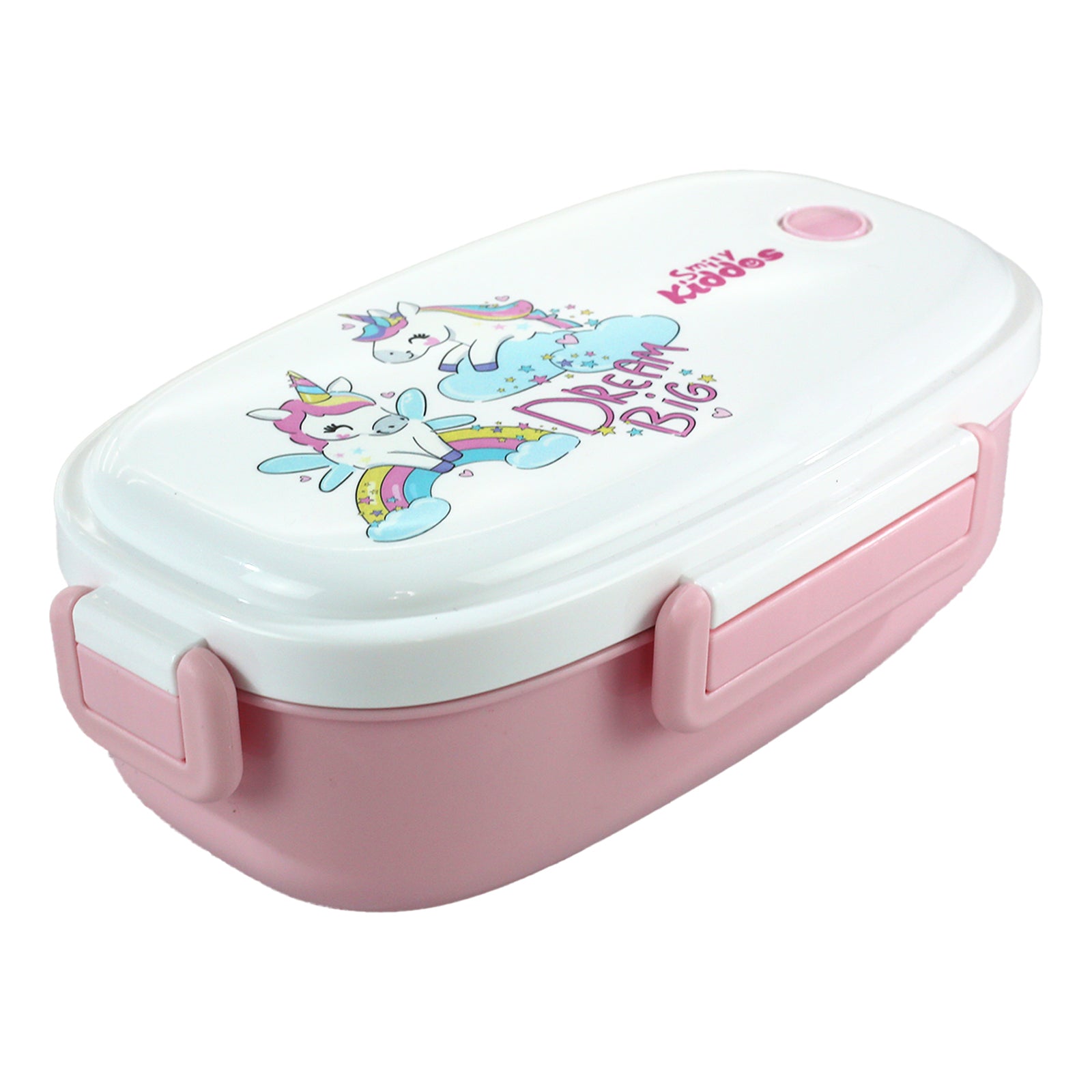 Smily kiddos Stainless Steel Lunch Box Small Dream Unicorn Theme - Light Pink 3+ years