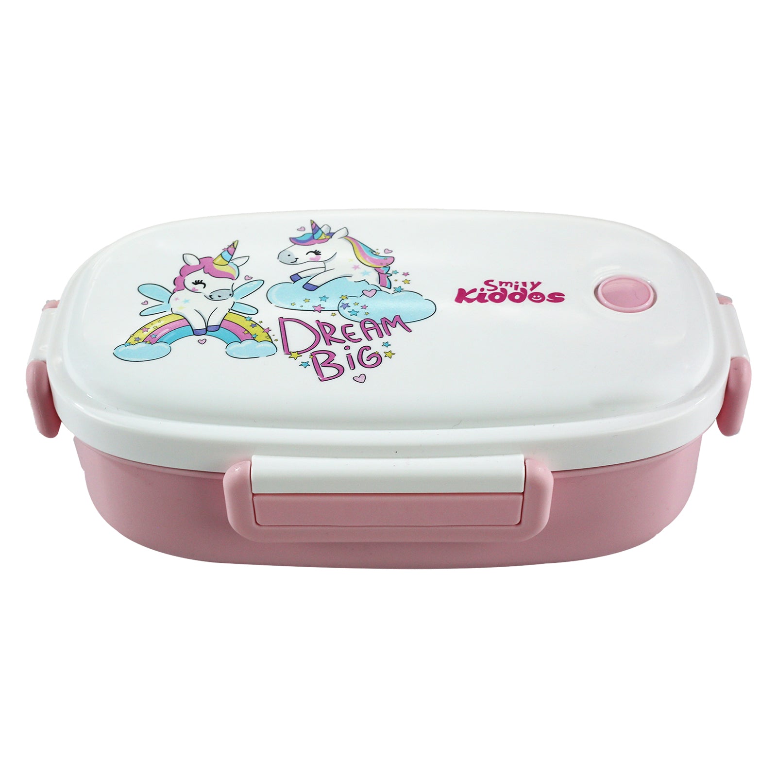 Smily kiddos Stainless Steel Lunch Box Small Dream Unicorn Theme - Light Pink 3+ years