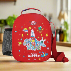 Smily Kiddos Hartop Eva Lunch Bag space theme - Red