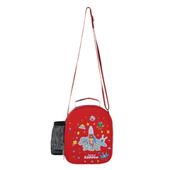 Smily Kiddos Hartop Eva Lunch Bag space theme - Red