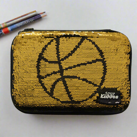 Image of Smily Kiddos Bling Basket Ball Pencil Case Black