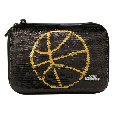 Image of Smily Kiddos Bling Basket Ball Pencil Case Black