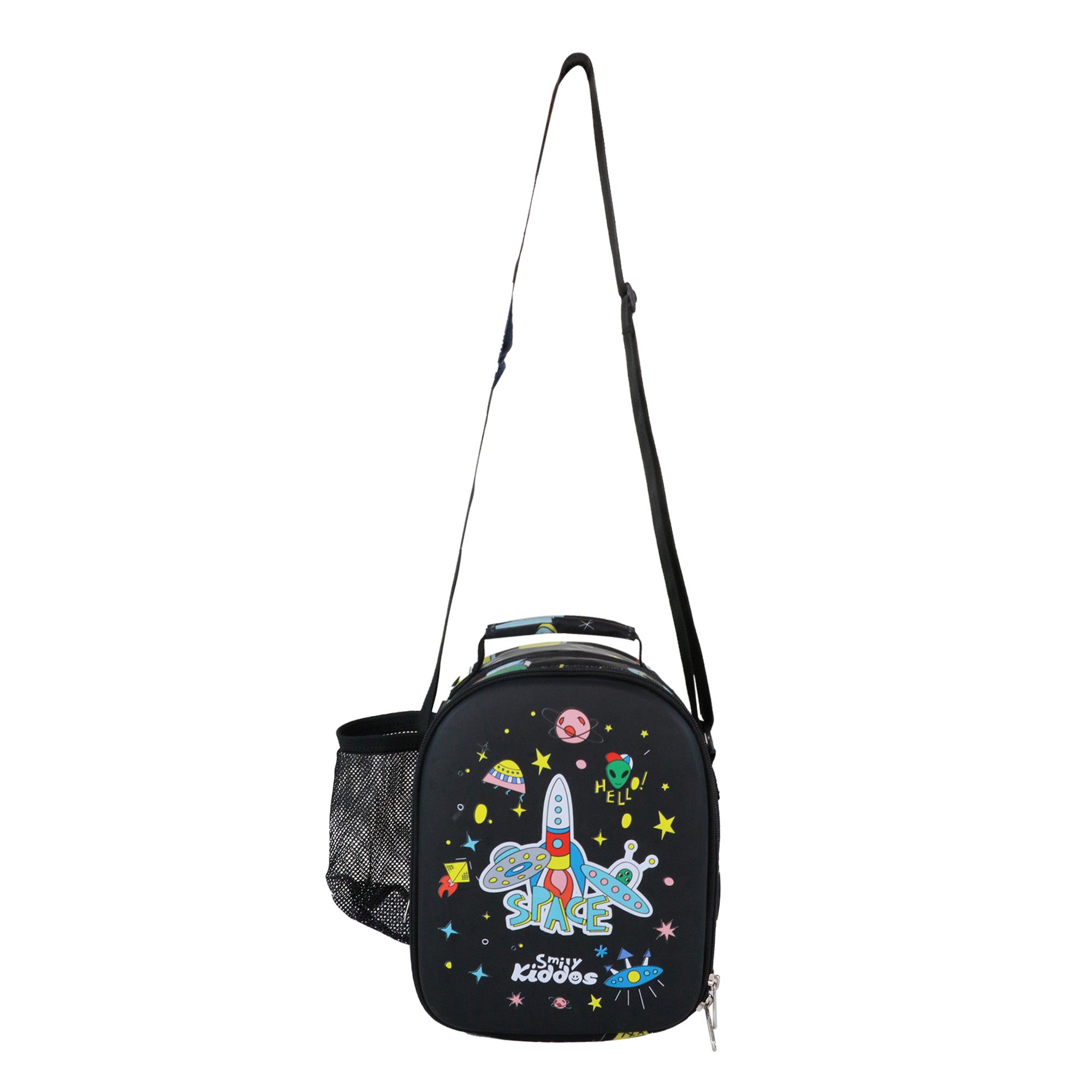 Smily Kiddos Hartop Eva Lunch Bag space theme - Black