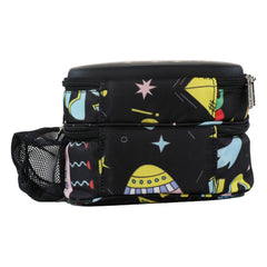 Smily Kiddos Hartop Eva Lunch Bag space theme - Black